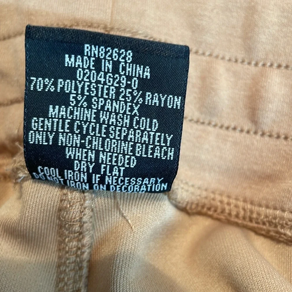 WHITETAG Mens Large Tan Jogger Sweatpants Casual‎ Activewear Zip Pockets